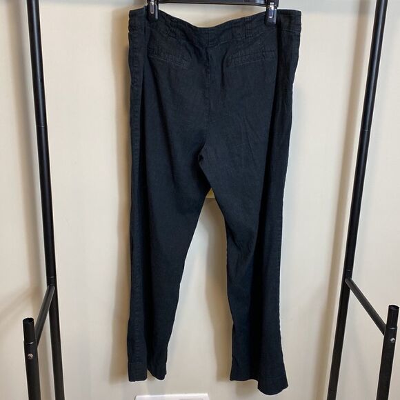 J. Jill stretch black linen blend lightweight pants 16P - Picture 2 of 11